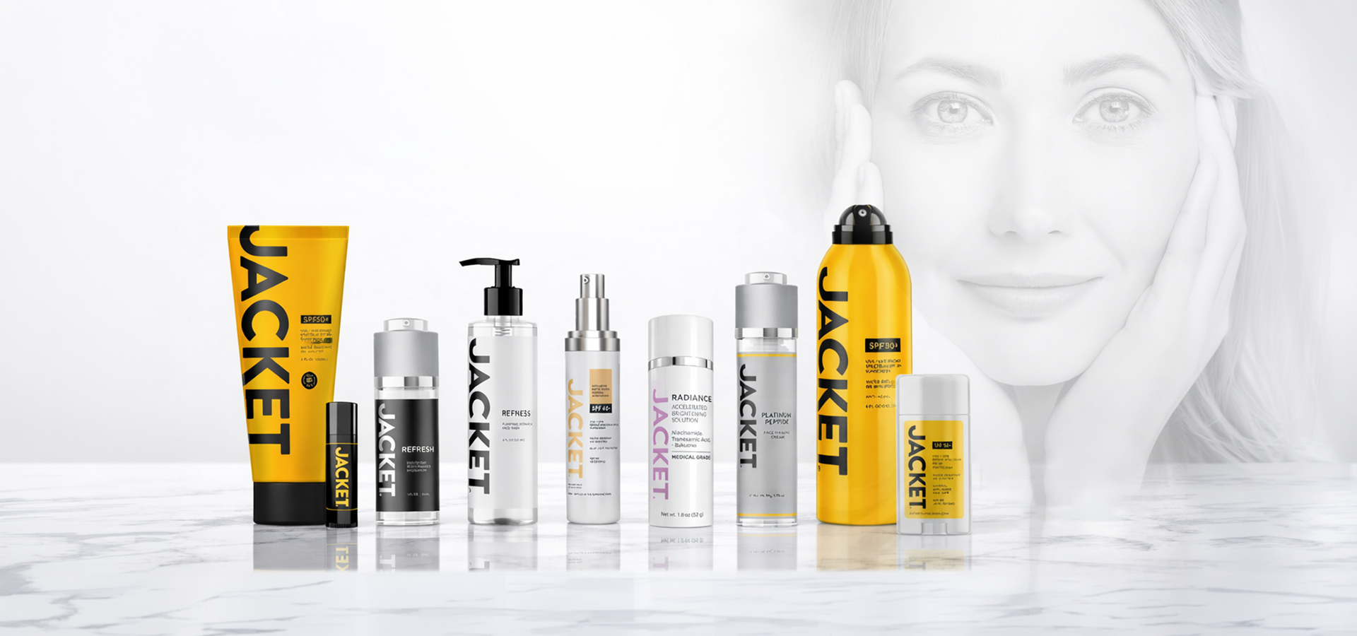 Jacket skincare products
